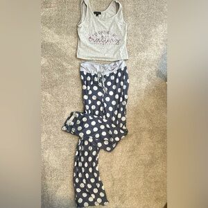 Pajama set, pants are L, crop top is XL